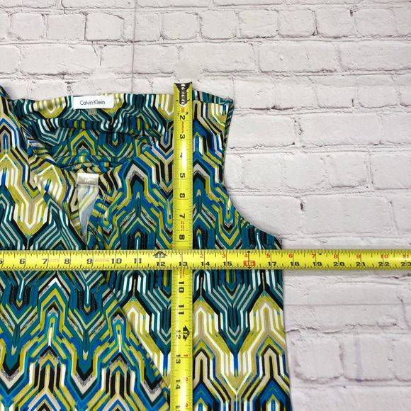 CK Calvin Klein Women Sleeveless Blouse Top Shirt Size Large B227 -19 - Picture 4 of 13